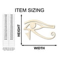 thumbnail image 2 of Unfinished Wood Eye of Ra Shape - Egypt - Mythical Craft - up to 46" DIY 16" / 1/8", 2 of 4