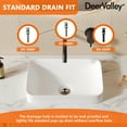 thumbnail image 5 of 16 in. L x 12 in. W Rectangular Bathroom White Ceramic Semi-Recessed Vessel Sink Art Basin without Overflow, 5 of 10