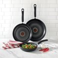 thumbnail image 3 of T-fal 3-Piece Skillet Set, Heavy Gauge Forged Aluminium with Titanium Non-stick Coating, Dishwasher Safe, 3 of 6