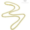 thumbnail image 3 of 925 Italian Sterling Silver 5mm Solid Cuban Diamond Cut Chain, FREE Microfiber Cloth, ITProLux Yellow Gold Plated Pave Curb Link Mens Womens Necklace, Giorgio Bergamo, 3 of 8