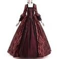 thumbnail image 5 of ZVAVZ Women's Victorian Ball Gown Square Neck Lace Long Sleeve Floor Length DressesVictorian Masquerade Theme Costumes Wine,XXL, 5 of 6