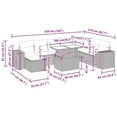 thumbnail image 2 of vidaXL 9 Piece Patio Sofa Set with Cushions Gray Poly Rattan Acacia, 2 of 10