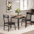 thumbnail image 4 of 3-Piece Kitchen Table Set for 2, Farmhouse Dining Set with Table & Chairs for Small Spaces, 4 of 7