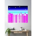thumbnail image 2 of Colorful Blocky Gradient Night Sky Design Poster Wall Art, Modern Wall Decor, 24x36 UNFRAMED, 2 of 3