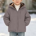 thumbnail image 3 of Auroural Boys Winter Jackets 7-8 Boys Fall and Winter Long Sleeved Solid Color Jacket with Zipper Closure Jacket 2-9Years, 3 of 8