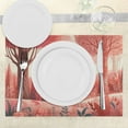 thumbnail image 3 of Ambesonne Woodland Place Mats Set of 4, Forest Warm Happy Colors, Standard Size, Coral Dark Slate Blue, 3 of 5