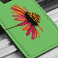 thumbnail image 6 of Coneflower Flower Watercolor Faux Leather Travel Luggage Tag, 6 of 7