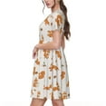 thumbnail image 7 of Spring Summer Dresses for Women 2025 - Cute Squirrel Fall Wedding Guest Dresses, Beach Vacation Clothes, Hawaiian Sundresses Casual Short Sleeve Dress for Women with Pockets, 7 of 7
