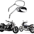 thumbnail image 3 of Motorcycle Rear View Side Mirrors mm Chrome for Honda Sports Bike Suzuki Scooter Cruiser, 3 of 7