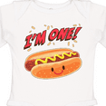 thumbnail image 4 of Inktastic Im One Hot Dog First Birthday Boys or Girls Long Sleeve Baby Bodysuit, 4 of 5