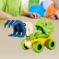 thumbnail image 1 of Juguetes de camión de dinosaurio extraíble, vehículo de ingeniería, alimentado por para pequeños, niñas y Verde Hugo Camión de dinosaurios, 1 of 10