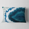 thumbnail image 2 of Designart Blue Brazilian Geode - Abstract Throw Pillow - 12x20, 2 of 5