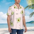 thumbnail image 5 of Bixox Men's Hawaiian Shirts Men's Avocado Doing Sport Yoga Print Short-Sleeve Shirt-Small, 5 of 8