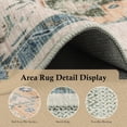 thumbnail image 2 of ARICOEASY 8'x10' Washable Area Rugs, Vintage Beige Blue Distressed Non-Slip Soft Low-Pile Carpet for Living Room, Bedroom, Dining Room and Office, 2 of 8