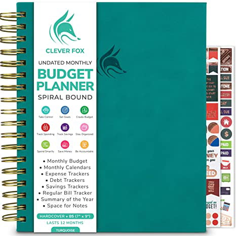 Clever Fox Budget Planner Expense Tracker Notebook Monthly Budgeting Journal 