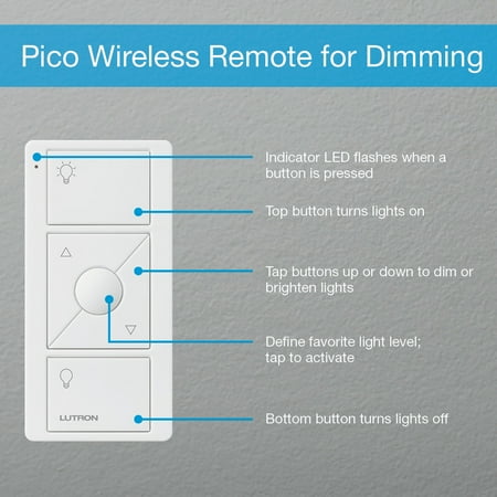 Lutron - Caseta Wireless Smart Lighting Dimmer Switch Starter Kit - White