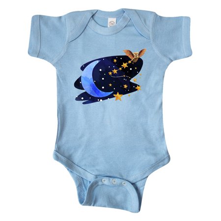 

Inktastic Owl Decorating the Night with Moon and Stars Gift Baby Boy or Baby Girl Bodysuit
