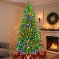 thumbnail image 4 of Bigleap 4.5ft Pre-lit Artificial Christmas Tree with Warm White LED Lights, Hinged Spruce for Home Office Holiday Decor, 4 of 13