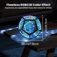 thumbnail image 2 of illuminate your room with a magical Color Art Light, Infinity Mirror Light Infinite Dodecahedron for Gaming Room Bedroom Decor Desk Table Lamp Unique Colorful Mood Changing Ambient Night Lighting lamp, 2 of 7
