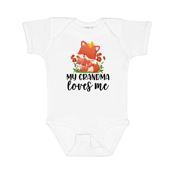 Inktastic Cute Red Panda My Grandma Loves Me Boys or Girls Baby Bodysuit