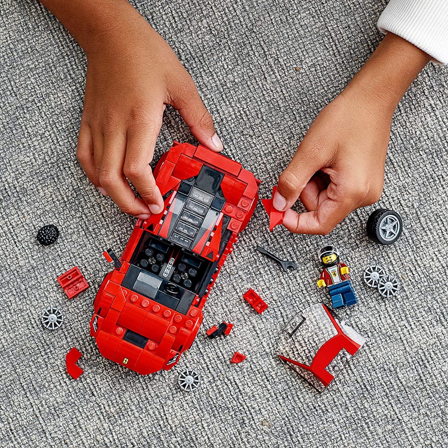 LEGO Speed Champions 76895 Ferrari F8 Tributo Toy Cars for Kids Building Kit Featuring Minifigure New 2020 275 Pieces Walmart