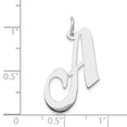 thumbnail image 6 of Auriga Fine Jewelry 14K White Gold Large Script Letter A Initial Pendant for Women (L- 17.11 mm, W- 23.54 mm), 6 of 6