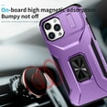 thumbnail image 6 of Allytech Shockproof Back Case for Apple iPhone 13 Pro Max, Military Grade Protective With Ring Holder Stand Compatible with Car Mount Anti-slip Hybrid Rugged Bumper Phone Cover for Men Boys -Purple, 6 of 8