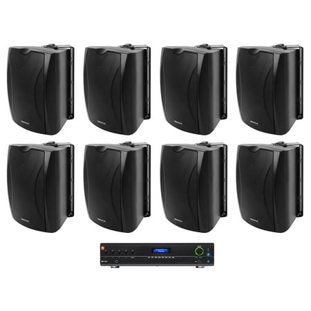 JBL VMA1120 Commercial Amplifier+8) Black Wall Speakers For Restaurant/Bar/Café
