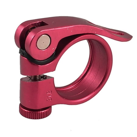 Unique Bargains Unique Bargains Amaranth Adjustable Bicycle Bracket Seatpost Post Quick Clip Clamp Holder