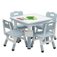 thumbnail image 1 of Ensemble Table pour Tout-Petit à Hauteur Réglable et 4 Chaises avec Plateau Anti-Graffiti, Ensemble Table et Chaises pour Enfants avec Rangement, Pattes Antidérapantes, Table d'Activités pour Enfants pour la Maison, 1 of 8