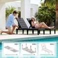 thumbnail image 4 of WLXIANG Outdoor Chaise Lounge Chair Set of 2 with 5-Position Adjustable Back, Waterproof & Lightweight PP Lounge Chairs for Outside Pool Patio (Black), 4 of 8