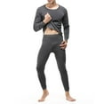 thumbnail image 4 of Mens Winter 100% Cotton Thermal Warm Fleece Lined Long Johns Underwear 2Pcs Set, 4 of 8