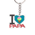 thumbnail image 1 of Ice  Cono Gelato Outline Sweet Keychain Metal Keyring Holder Love PAPA Father, 1 of 3