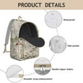 thumbnail image 4 of Whimsical Fairy Tale Mushroom Backpack, Waterproof School Bag with Boho and Woodland Mushroom Pattern, 4 of 5