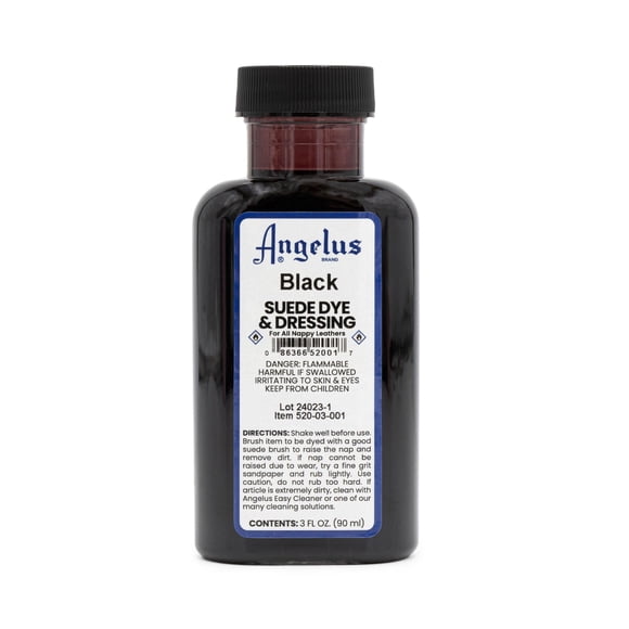 Tinte Angelus para Gamuza Negro 90 ml Líquido Premium