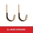 thumbnail image 6 of Allen Company Stronghold Steel Hooks, 2-Hooks Per Pack, Brass/Gold, 6 of 9