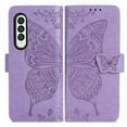 thumbnail image 2 of Dteck Galaxy Z Fold3 5G 7.6-inch Case,Magnetic Butterfly Pattern Leather Card Holder Wallet Case Kickstand Anti-Scratch Shookproof Protection Strap Cover for Samsung Galaxy Z Fold3 5G,Lightpurple, 2 of 9