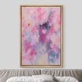 thumbnail image 3 of IDEA4WALL Framed Canvas Print Teal Vibrant Pink Pastel Paint Strokes Abstract Wall Art Modern Artwork Decor Bohemian Colorful Relax/Zen for Living Room, Bedroom - Natural 24"x36", 3 of 5
