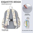 thumbnail image 5 of Cute Cartoon Pug Backpack for School,Cute School Bag,Schoolbag with Adjustable Shoulder Straps & Padded Back,13.4"x11"x4.7", 5 of 6