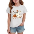 thumbnail image 6 of Wonitaaizi Toddler Boy Girl Pumpkin Face Spooky Halloween T-Shirt Short Sleeve Kids Fun Tops White for Size 9-10 Years, 6 of 7