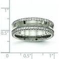 thumbnail image 6 of Chisel Titanium Polished with CZ 6.5mm Concave Band - Ring Size 9.0, 6 of 8