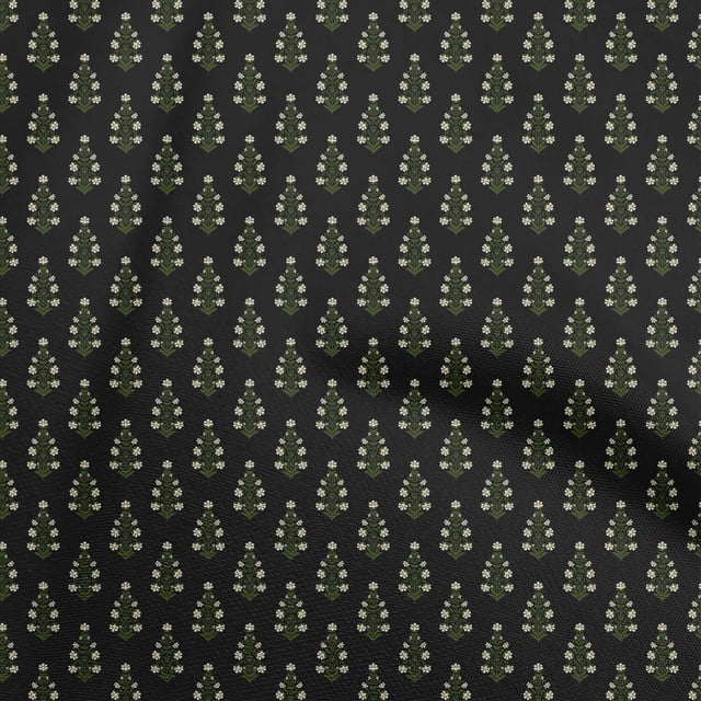 oneOone Polyester Lycra Black Fabric Asian Block Sewing Craft Projects Fabric Prints By Yard 56 Inch Wide