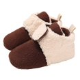 thumbnail image 3 of Krdevn Girls Boots - Baby Booties Warm Slippers Toddler Winter Boots with Non Bottom -Toddler Boots,Cowgirl Boots,Color:Coffee,Size:0-6 Months, 3 of 7