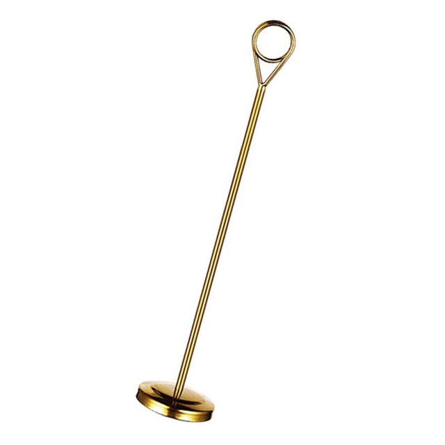 pitrice Numéro de Table en Acier Inoxydable Porte-Signe Support Photo pour Hôtel Doré 25cm