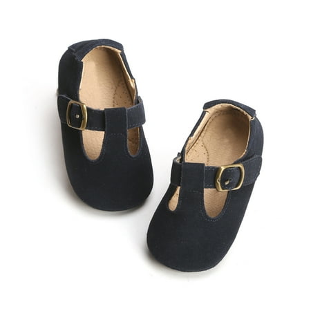 

THEE BRON Toddler Baby Girl Non-Slip Shoes ，Newborn Infant Walking Sneaker Shoes，Lightweight 6-18 months Outdoor Mary Jane Flats