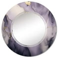 thumbnail image 2 of Designart "Ink Clouds of Purple and Grey Marble V" Fractals Round Wall Mirror - Modern Oval Printed Decorative Oversized Mirror - Multiple Color Options, 2 of 4
