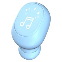 Latrodar Earphone Bluetooth 5.0 Wireless Headset Noise Cancelling With Mic Safety Guaranteed Blue 4x4 Inch Home Stuff