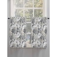 thumbnail image 5 of Spring Botanical Bathroom Window Curtain, Country Floral Leaves Gray Brown Light Filtering Coffee Kitchen Curtains, Bedroom Living Room Curtains 2 Panel 84"x54", 5 of 6