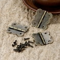 thumbnail image 4 of Fancy 40 Pcs Antique Small Butterfly Hinges Bronze Engraving Design Box Hinges for Crafts Wooden Box Gift Box Hinges Cabinet Drawer Jewelry Box Brown, 4 of 11