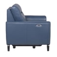 thumbnail image 6 of Bowery Hill Ocean Blue Top Grain Leather Power Reclining Chair, 6 of 12